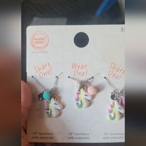 Unicorn Charm Necklace Set for Kids